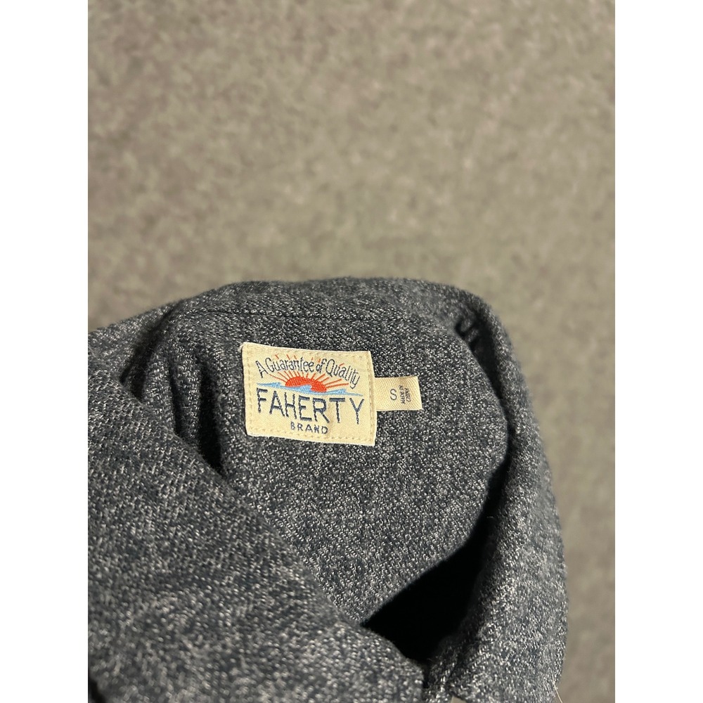 Faherty brushed alpine flannel shirt mens small long sleeve cotton - Picture 4 of 8